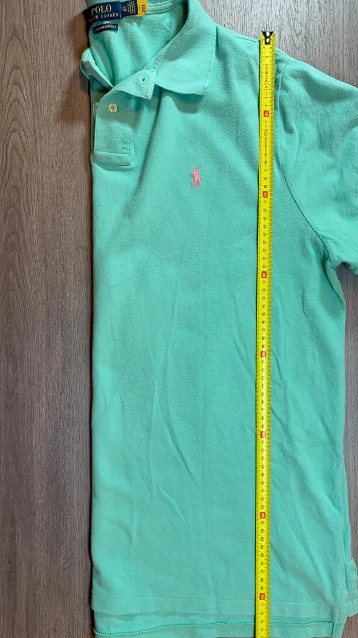Polo Ralph Lauren Custom Slim Fit Homme – Taille XXL – Vert Menthe / Logo Rose – photo 7